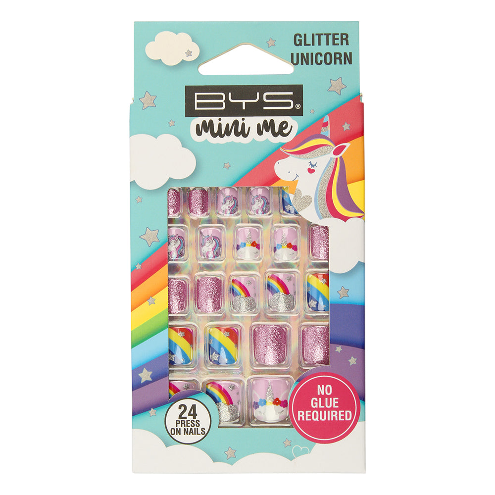 Unicorn press on kids nails