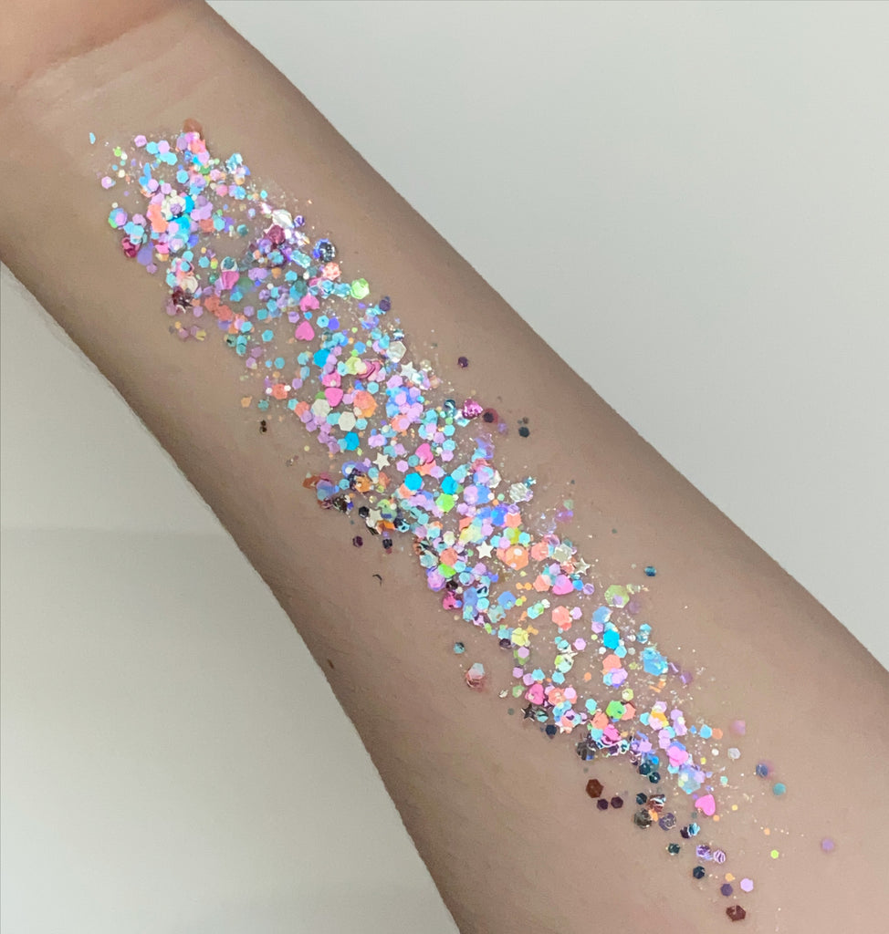 use of Cup Cake Day Pixie Paint (gel) on arm