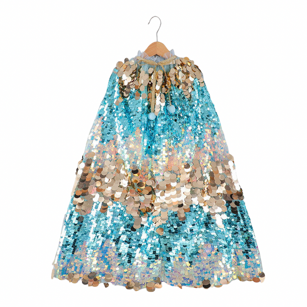 Blue Sequin Cape