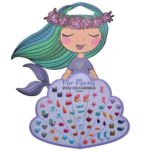 Mermaid stick on earrings