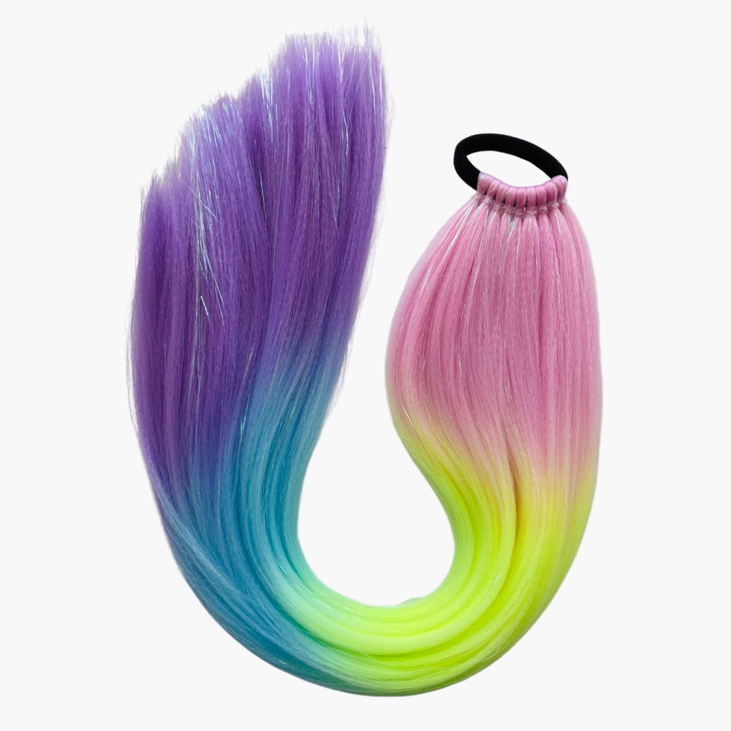 Rainbow Sherbet Straight Ponytail 