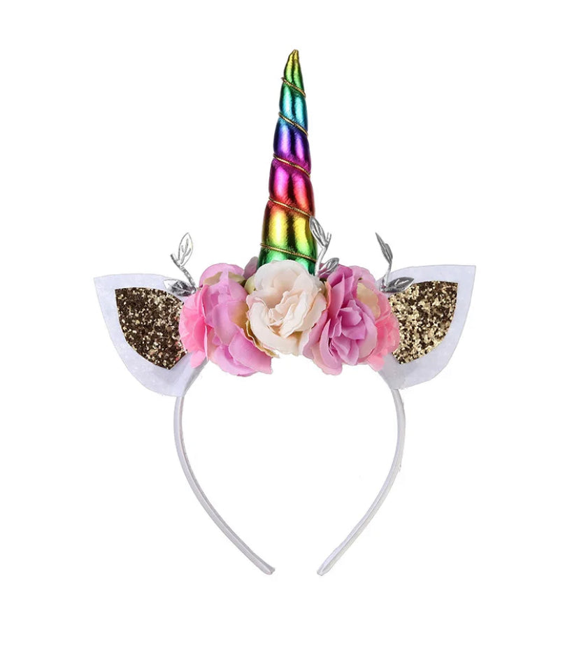 Unicorn Headband - Rainbow Horn