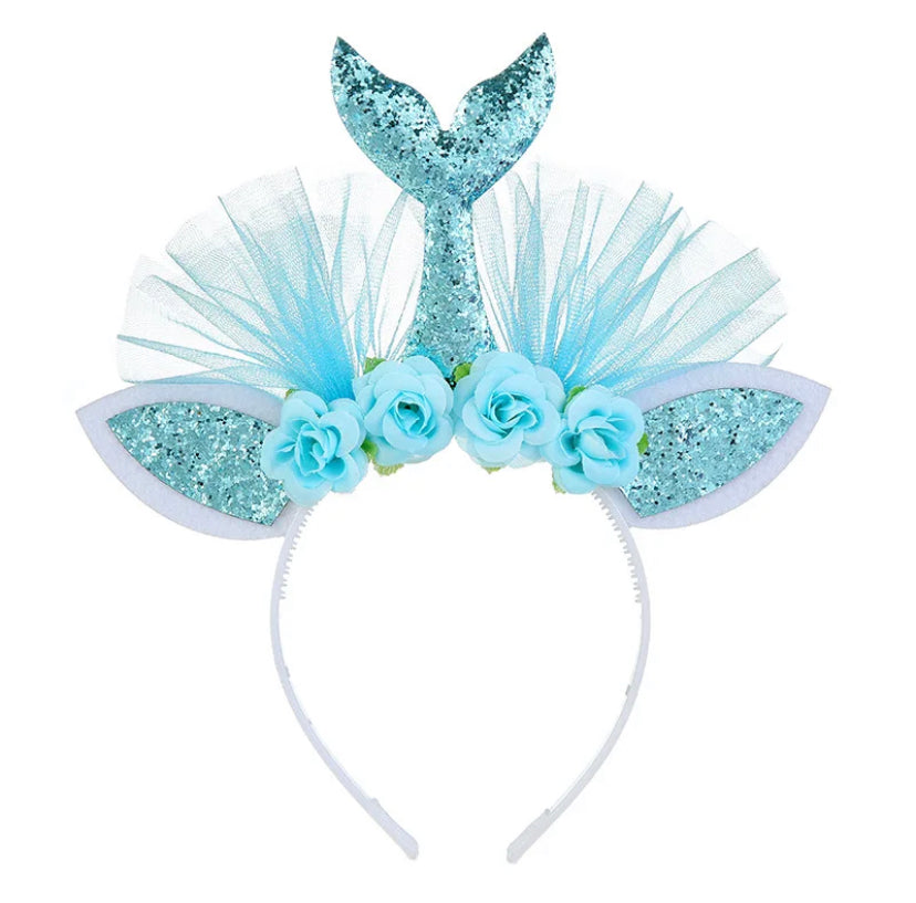 Mermaid Headband -  Light Blue
