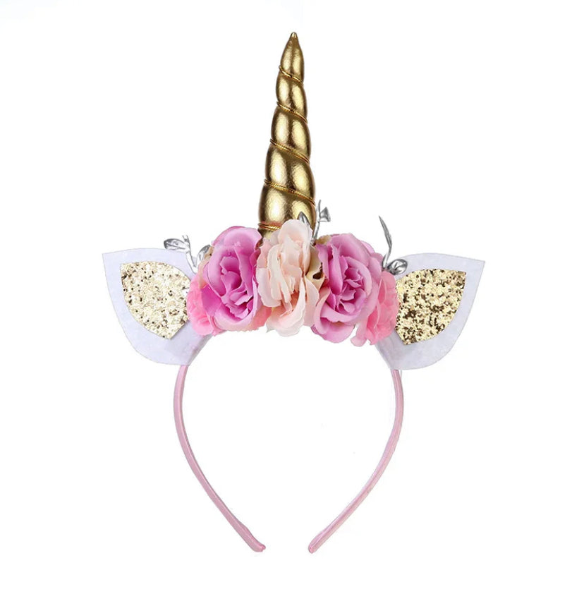 Unicorn Headband - gold horn