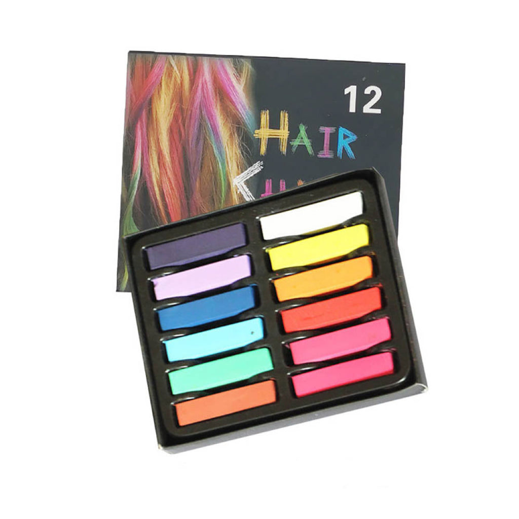 Hair Chalk - 12 sticks in 12 colours