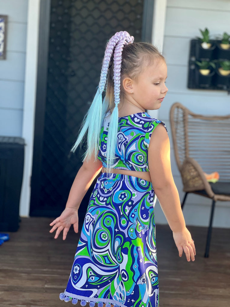 side look of Neptune Mermaid Tail Braid