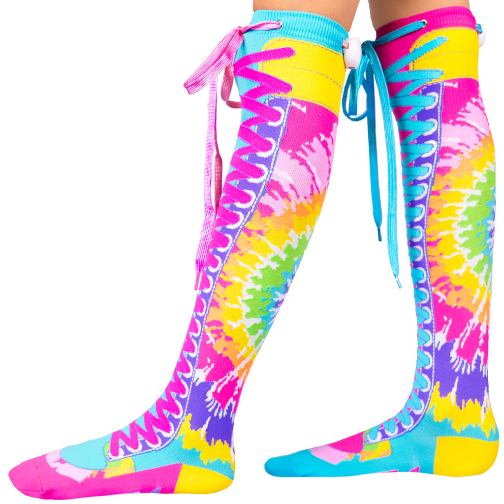 Neon Tie-Dye Socks